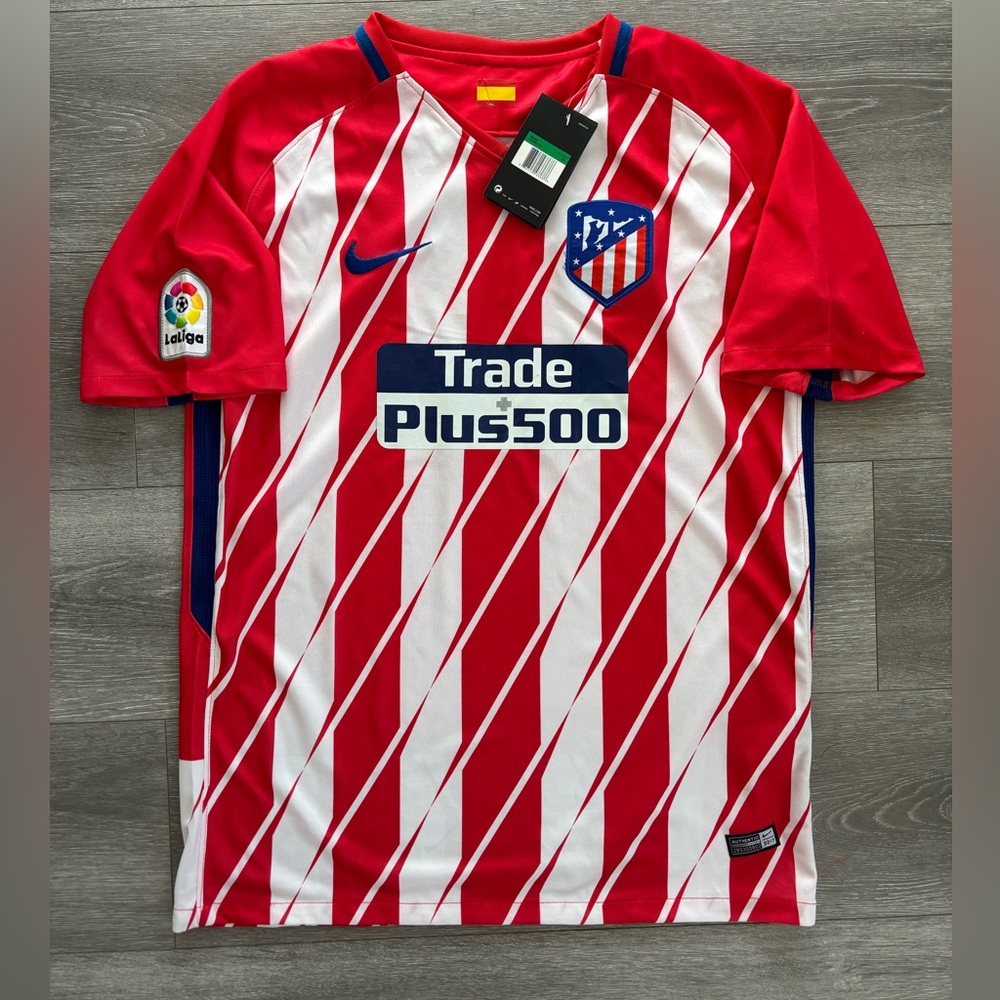 ATLETICO MADRID 2017-18 Spain Home Football Shirt Soccer Jersey Nike Men Size XL